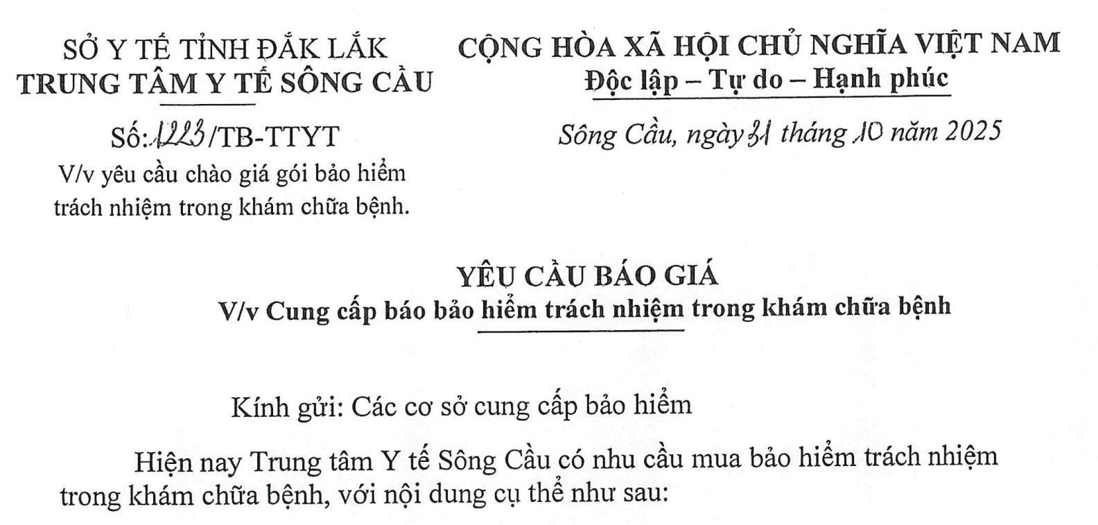 YCBG Bảo hiểm trách nhiệm trong khám chữa bệnh